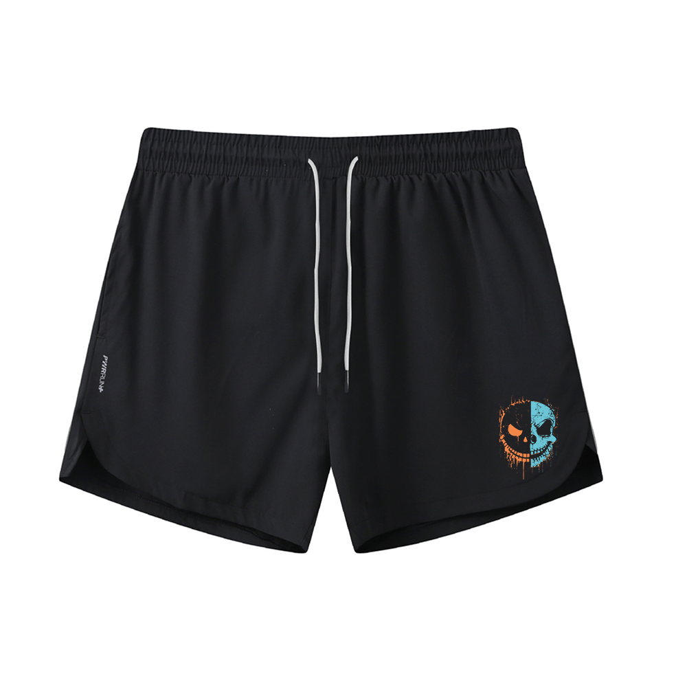 Men's Quick Dry Two-Color Smiley Face Graphic Shorts