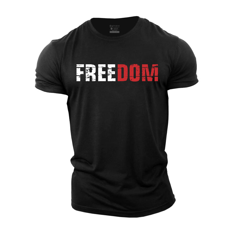 T-shirts d'entraînement en coton Freedom Letter