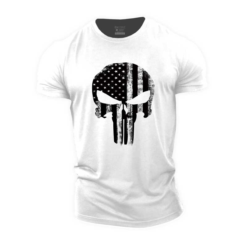 Retro Skull Cotton T-Shirt