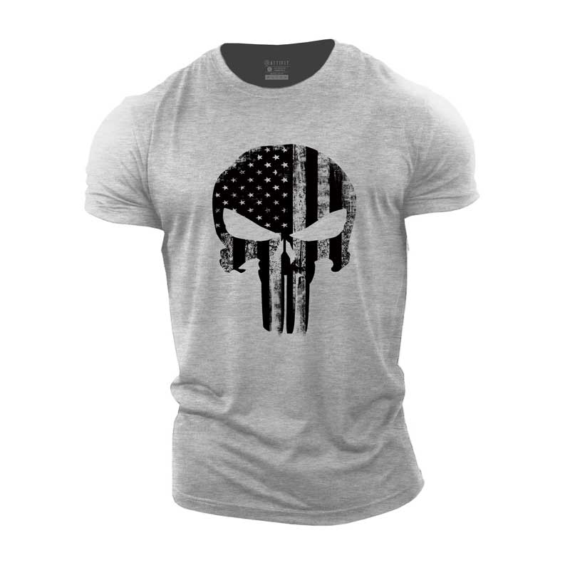 Retro Skull Cotton T-Shirt