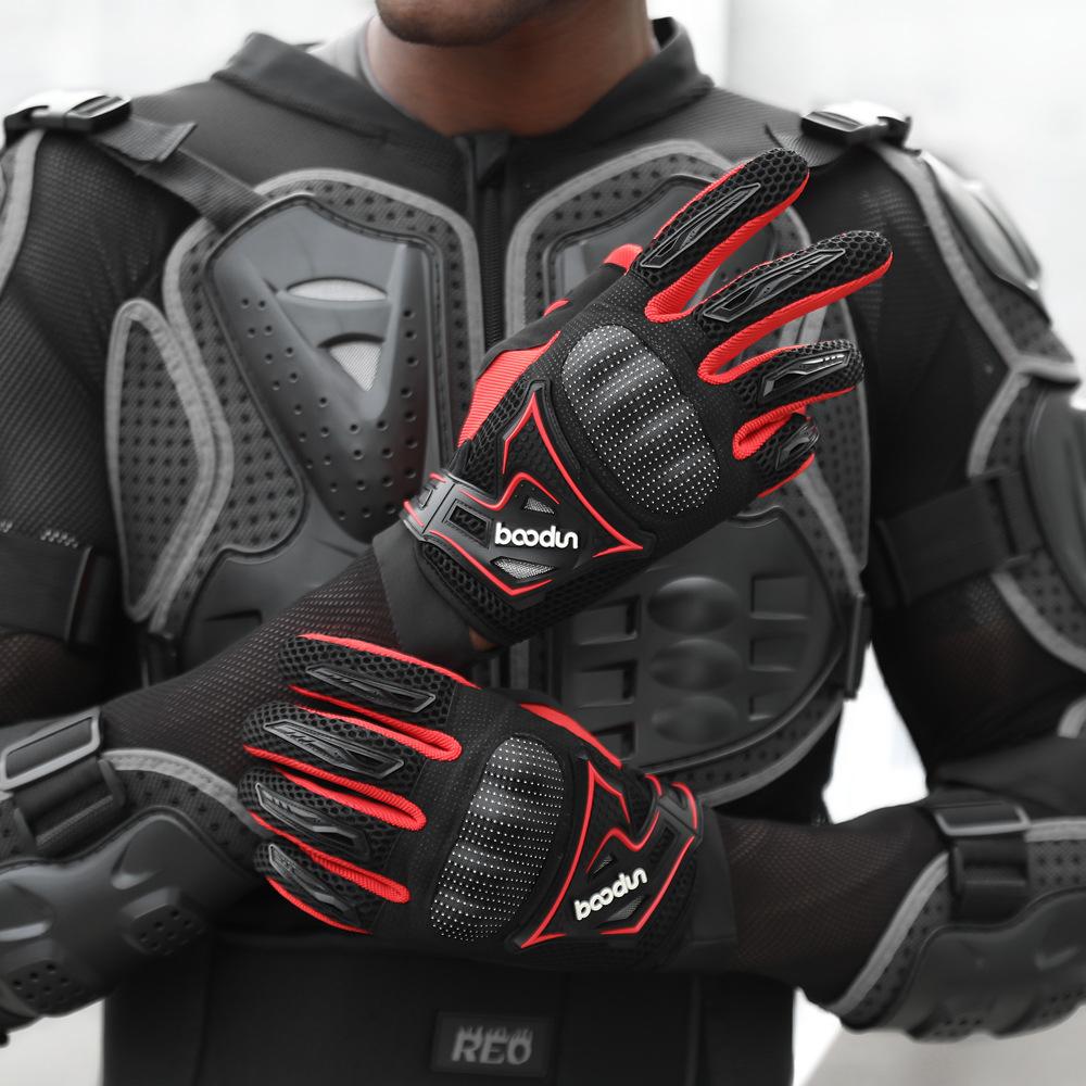 Cycling off-road racing breathable handguard hard shell motorcycle gloves