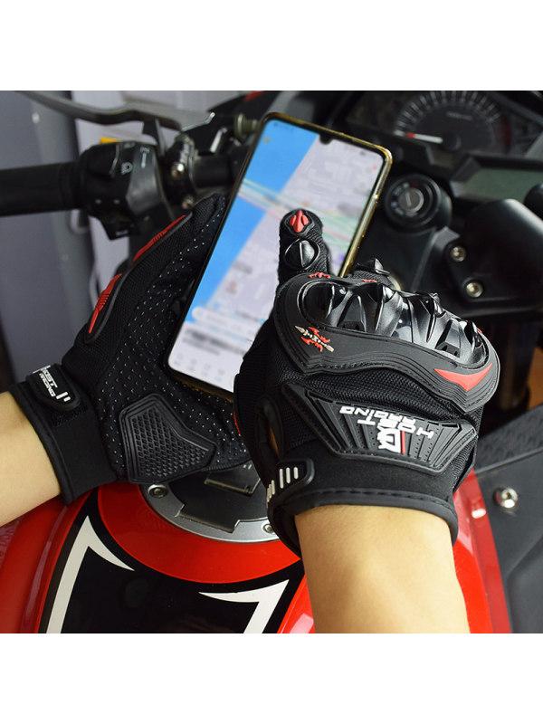 Touch screen anti-drop motorcycle riding gloves