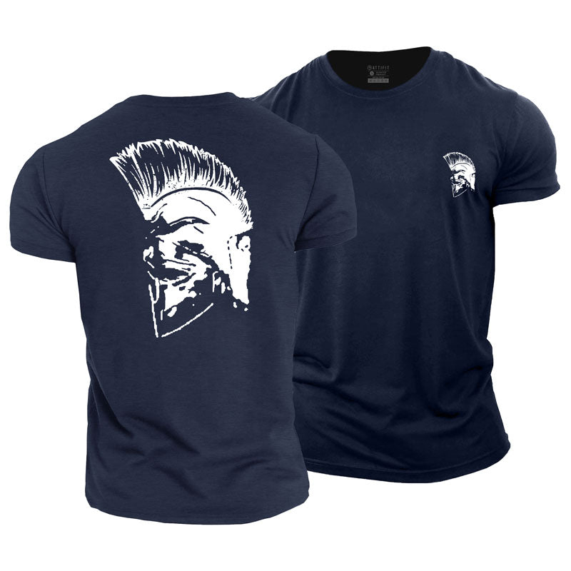 Cotton Spartan Warrior Graphic Men's T-shirts