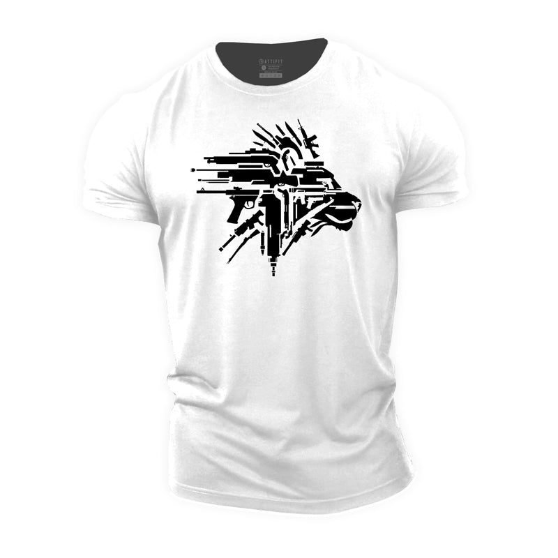 Lion Graphic Men's Fitness T-shirts