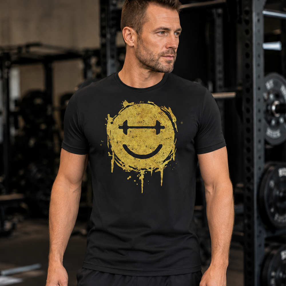 Dumbbell Smiley Quick-Dry T-Shirt