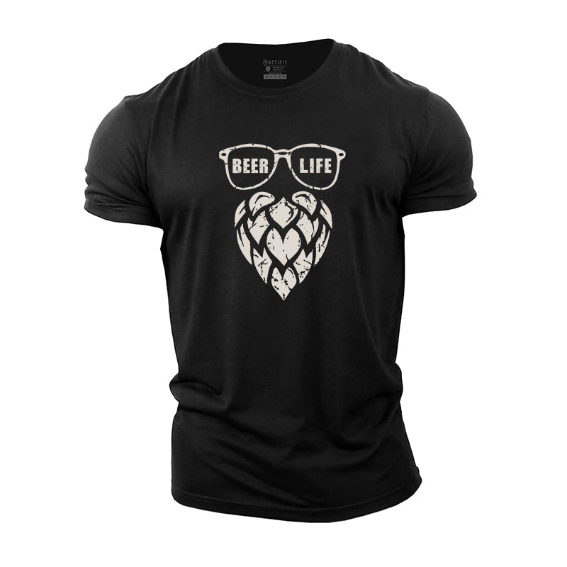 Beer Life Graphic Men's Cotton T-Shirts