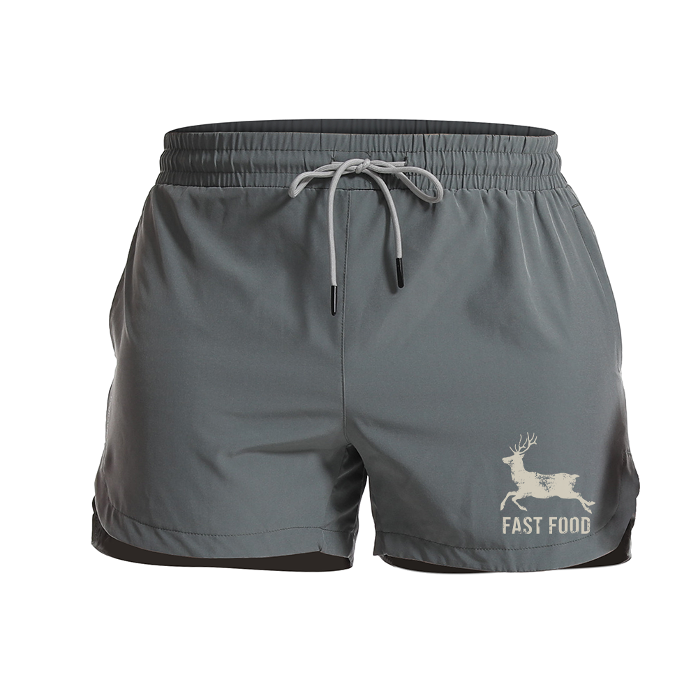 Men's Quick Dry Fast Food Graphic Shorts
