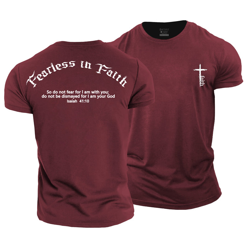 Fearless In Faith Cotton Men's T-Shirts
