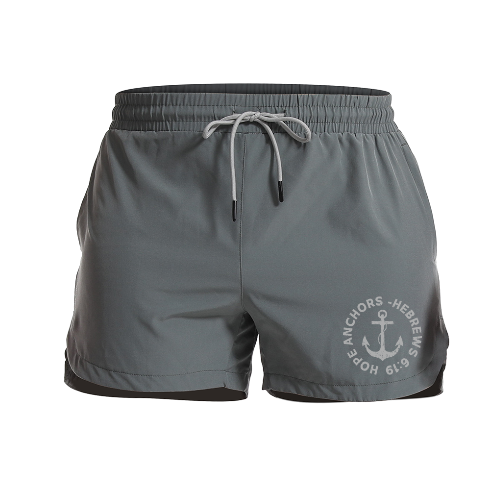 Men's Quick Dry Hope Anchors Graphic Shorts