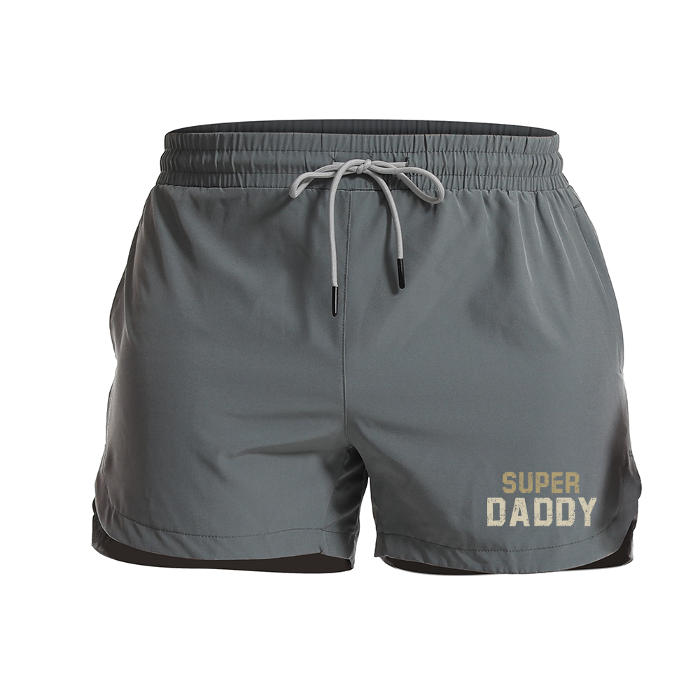 Men's Quick Dry Super Daddy Graphic Shorts