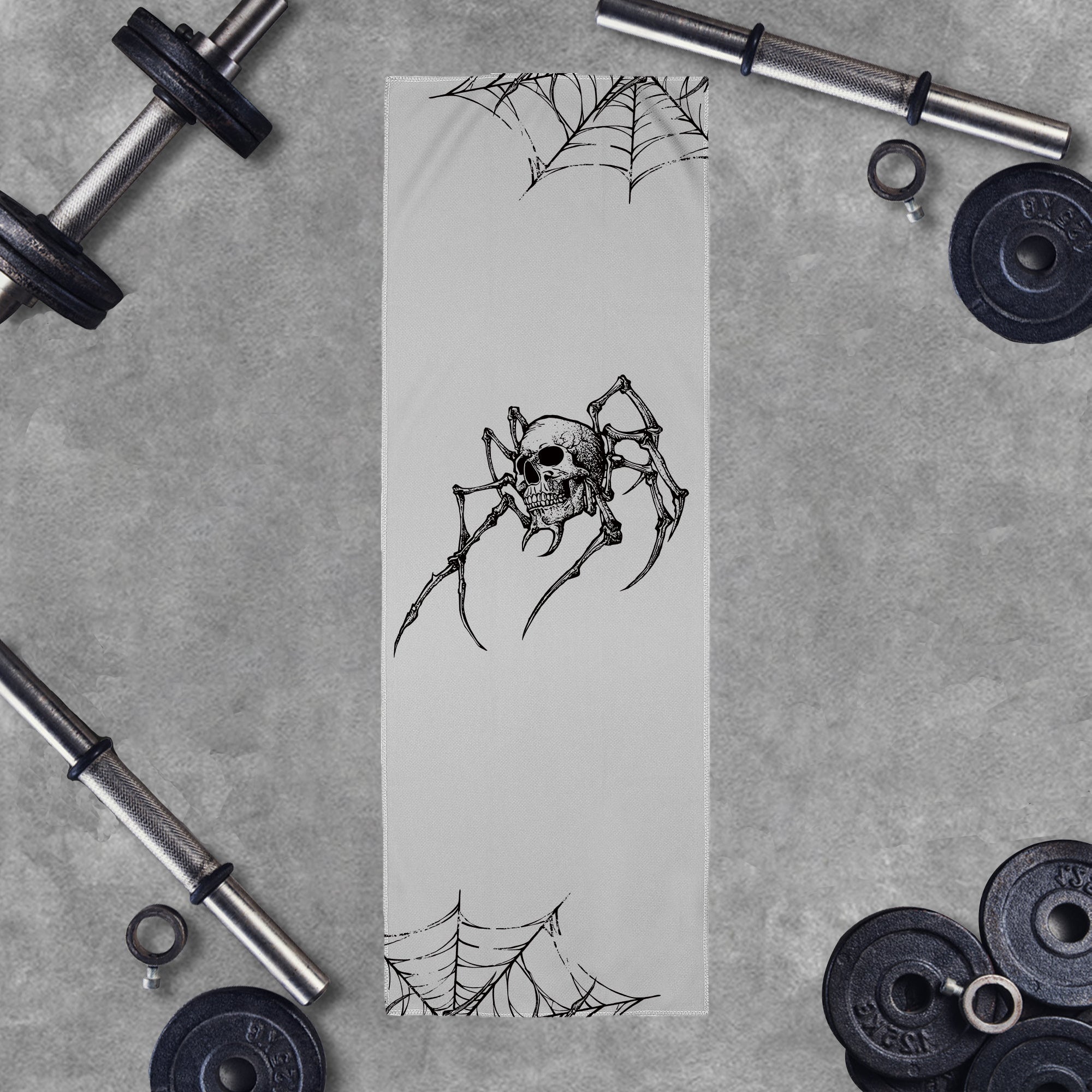 Skeleton Spider Graphic Workout Cooling Towel
