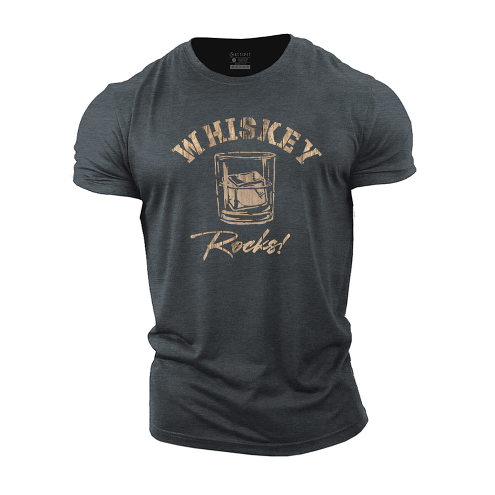 Whiskey Rocks Cotton T-shirts