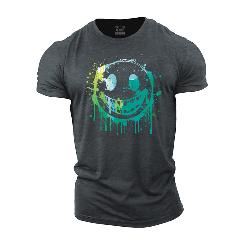 Cotton Oil Painting Smile T-shirts