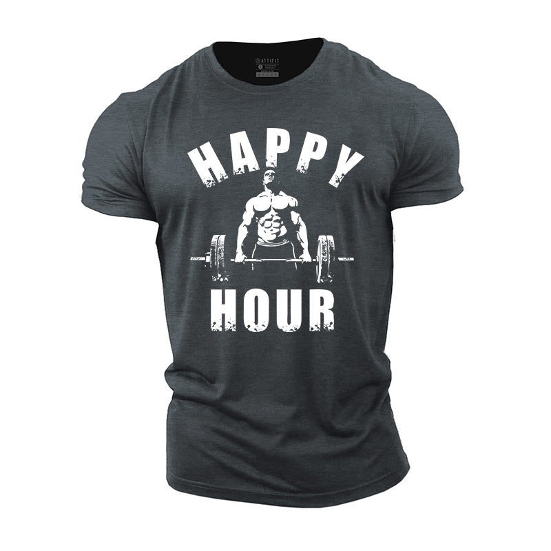 Happy Hour Graphic Men's Cotton T-Shirts