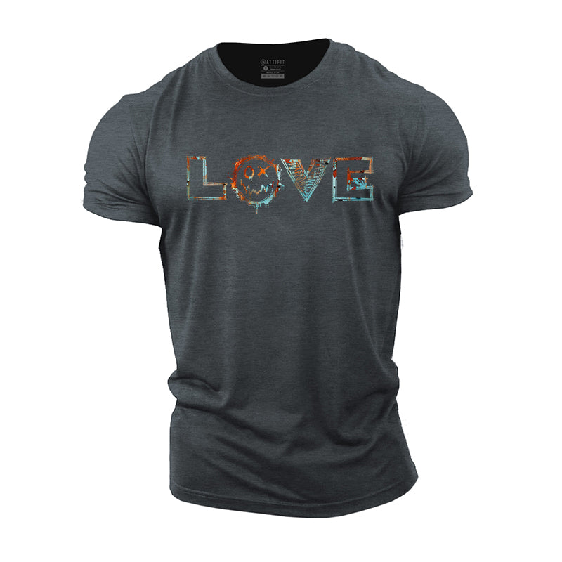 Cotton Love Smiley Graphic Men's T-shirts