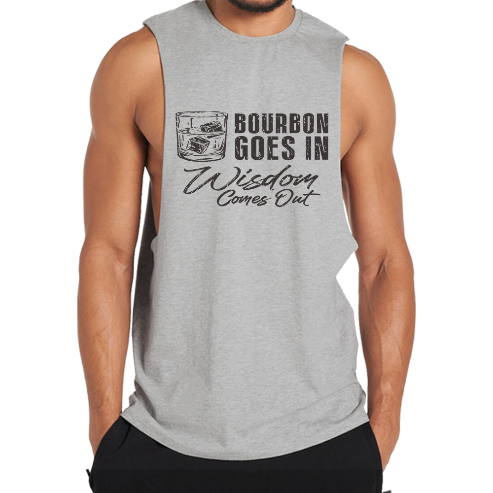 Bourbon Goes In Graphic Tank Top