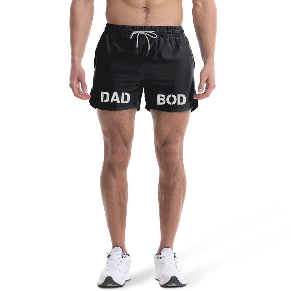 Men's Quick Dry Dad Bod Graphic Shorts
