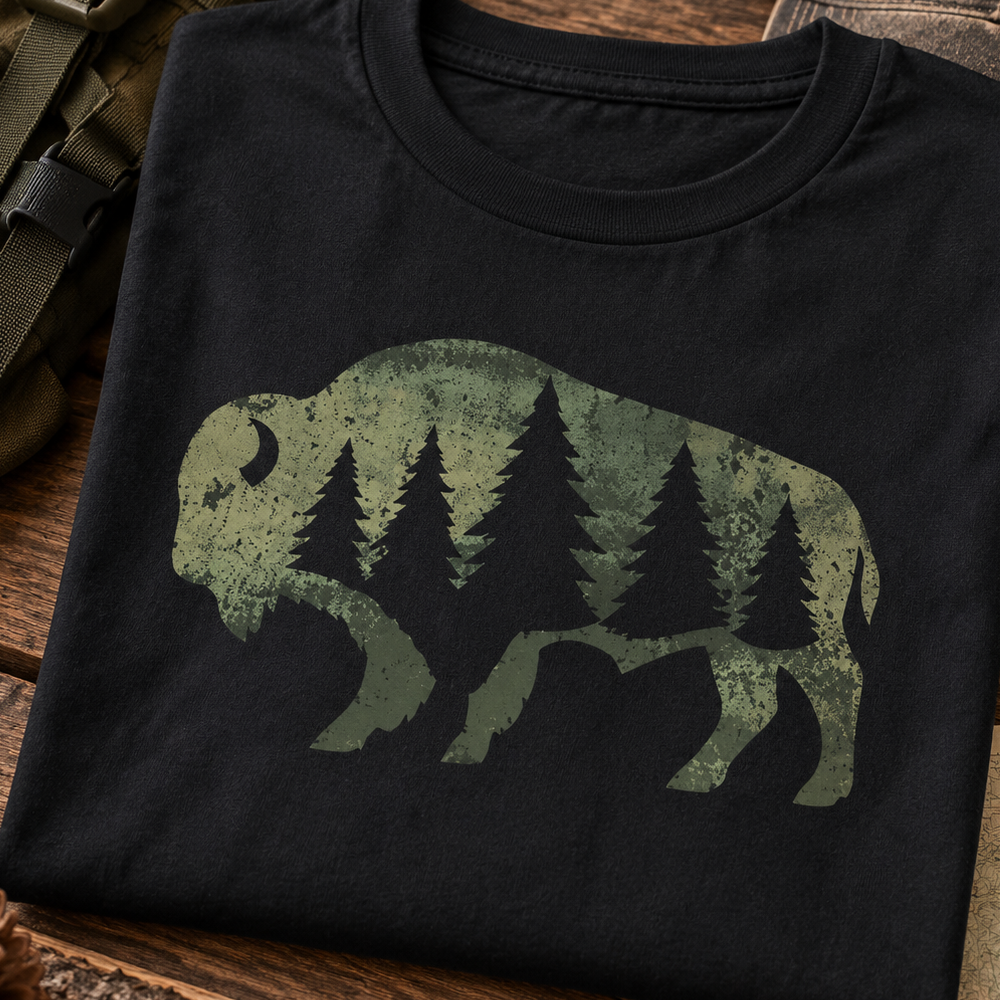 Forest Bison Cotton T-Shirt