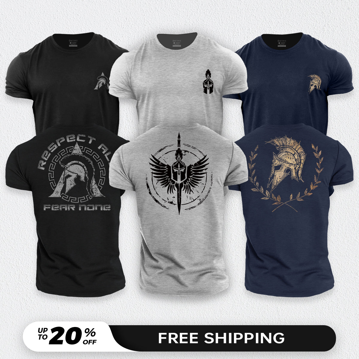 Warrior 3-Pack - Cotton T-Shirts