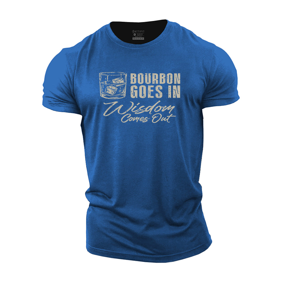 Bourbon Goes In Cotton T-shirt