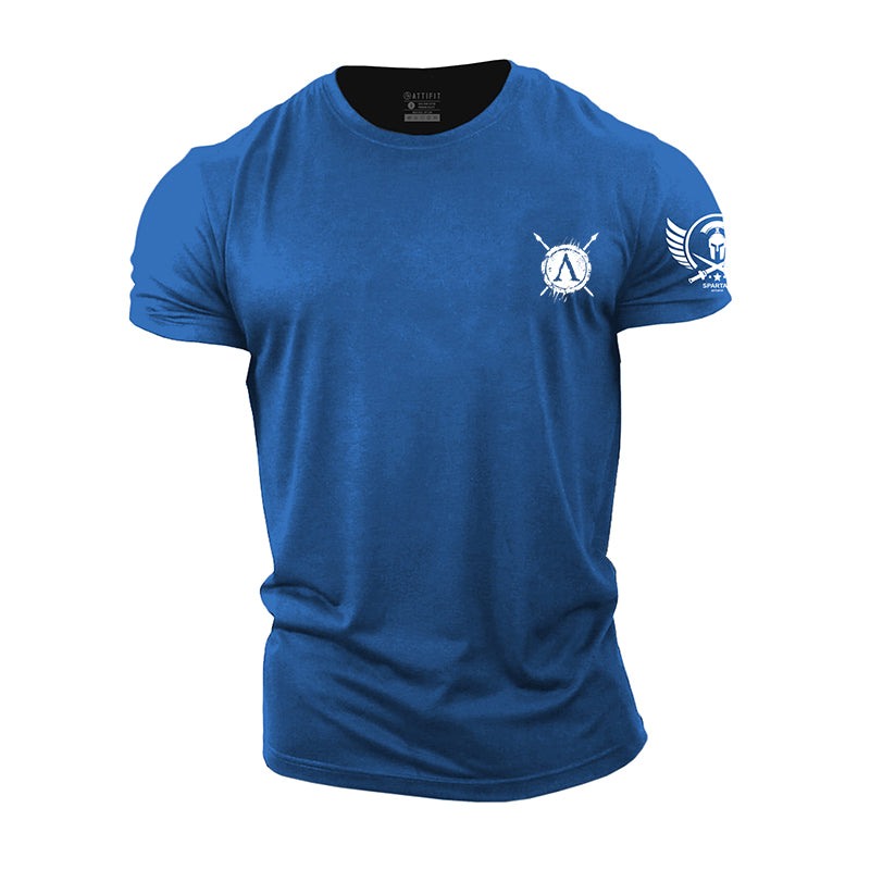 'A' Shield Print Men's Workout T-shirts