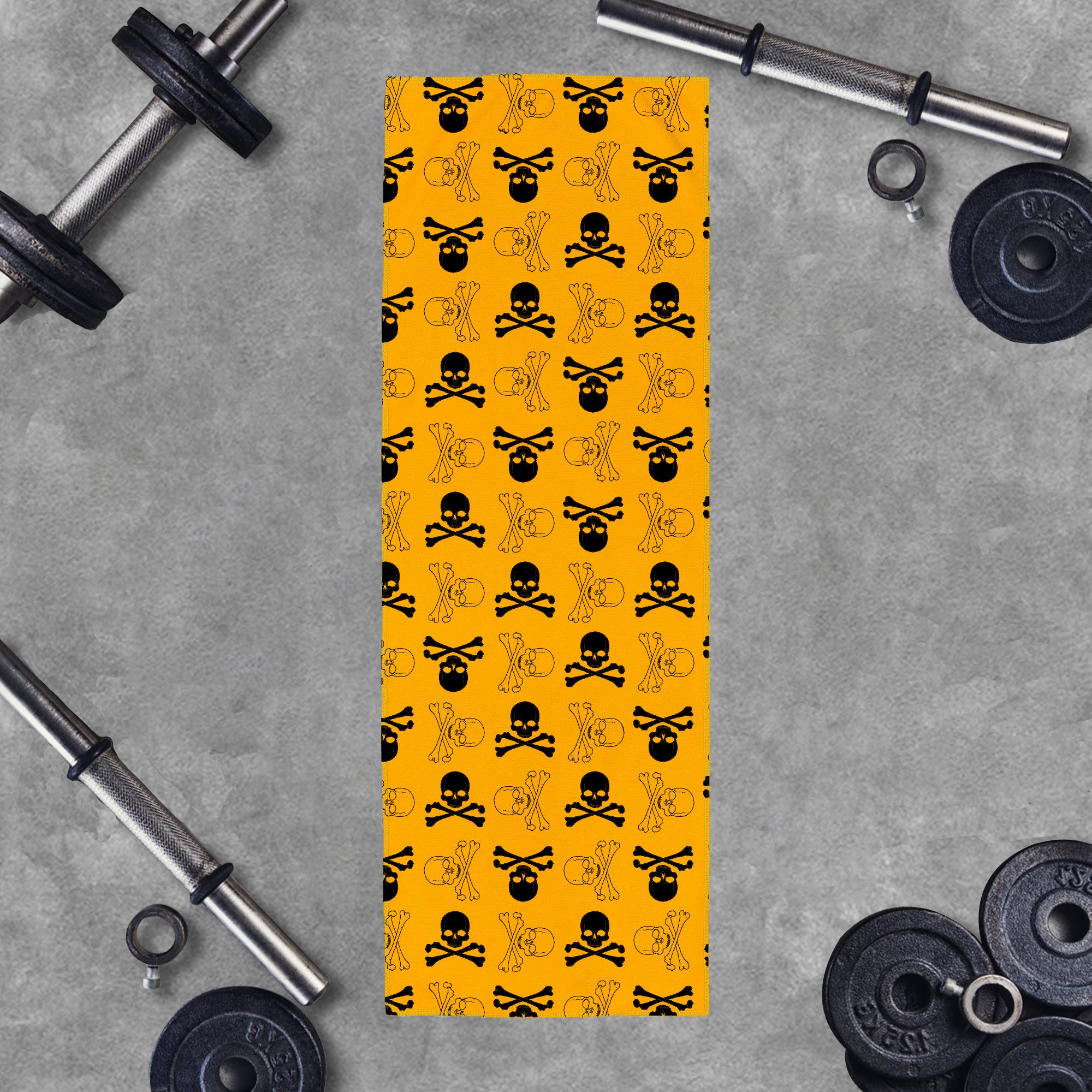Skull Graphic Workout Cooling Towel