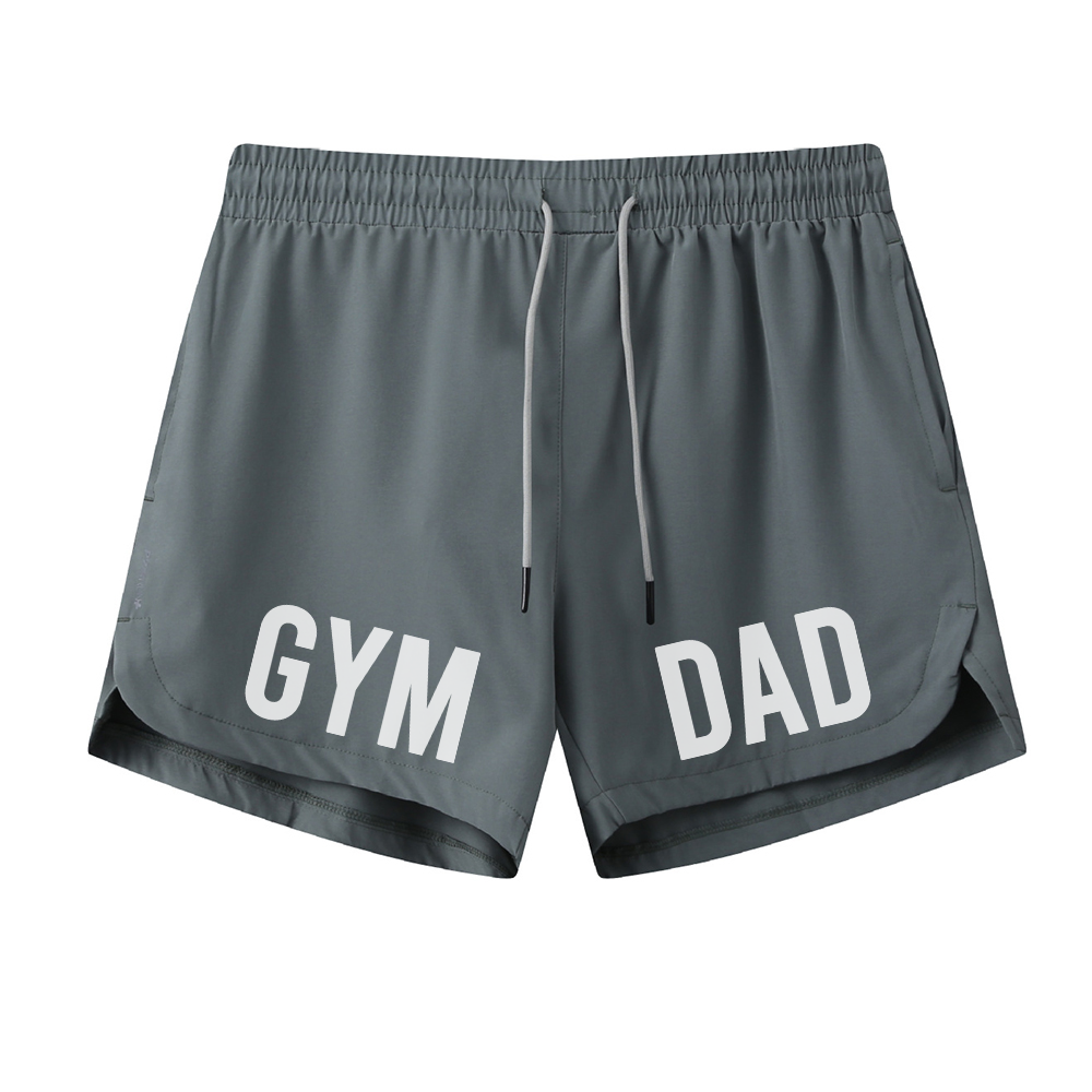 Men's Quick Dry Gym Dad Graphic Shorts