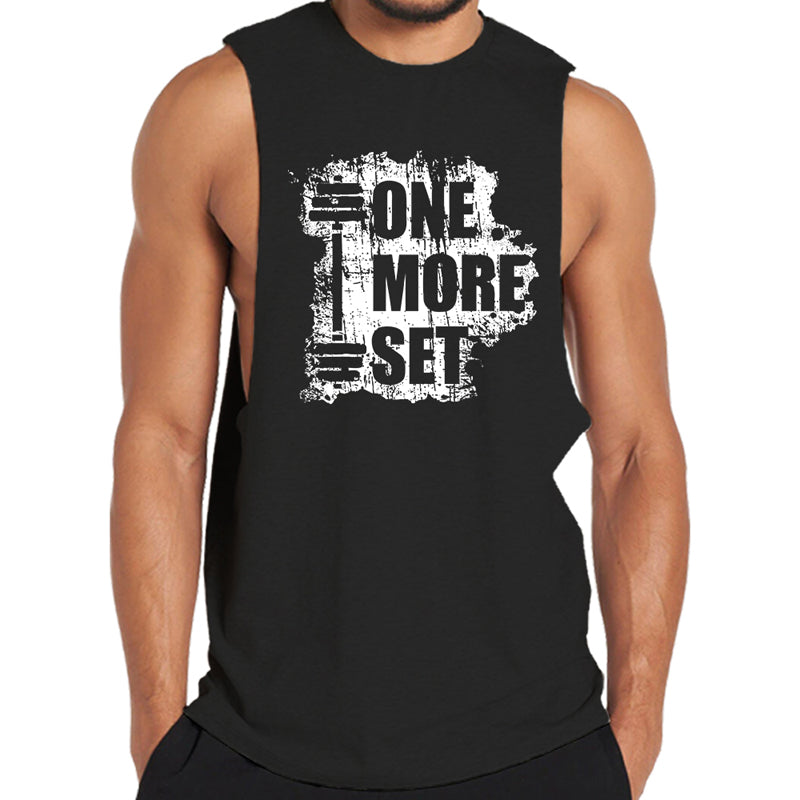 Cotton One More Set Graphic Tank Top