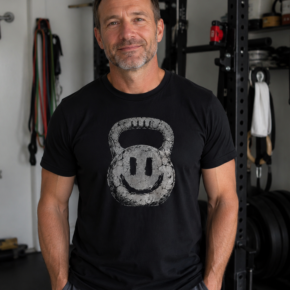 Smiley Gym Weight Cotton T-Shirt