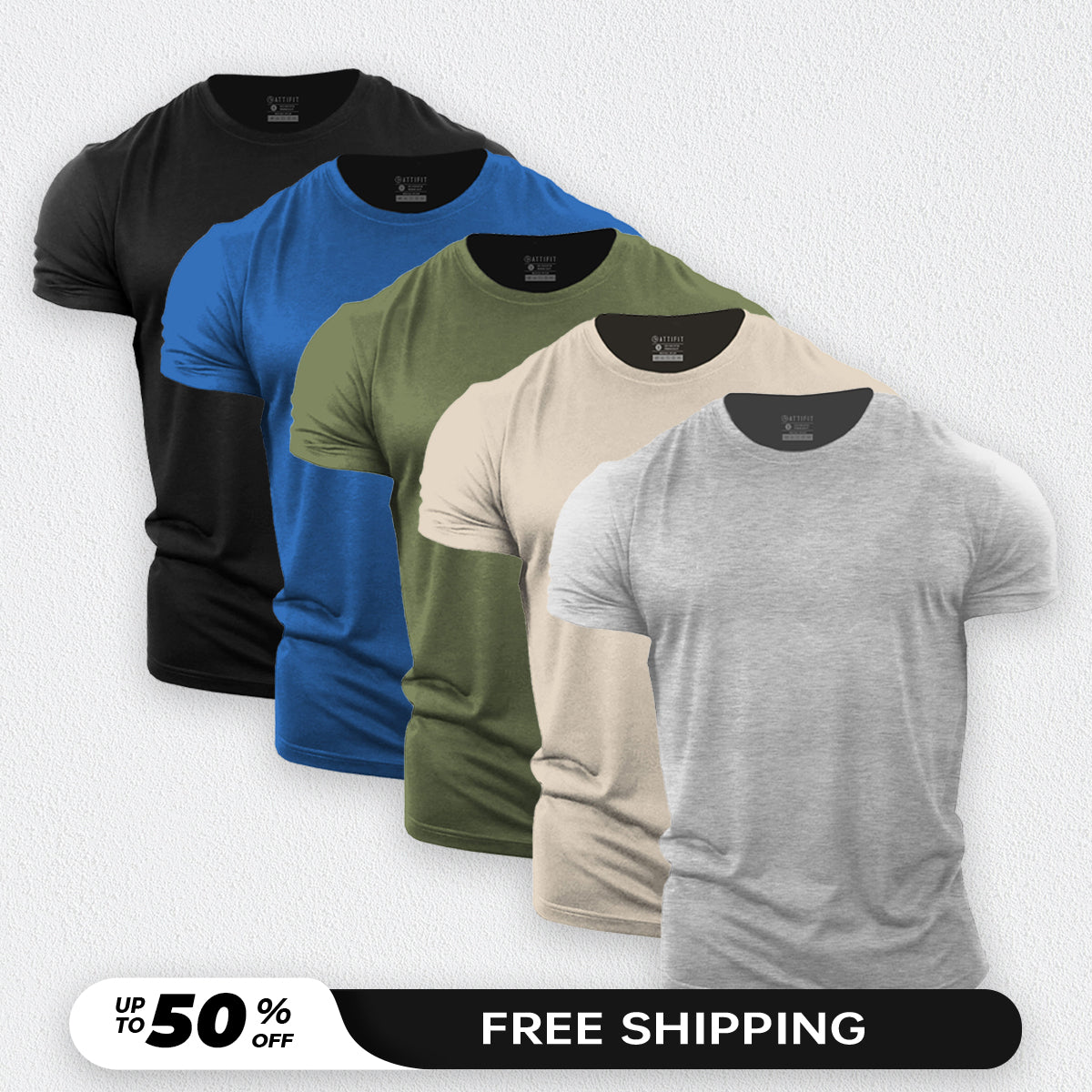 Plain 5-Pack - Cotton T-Shirts