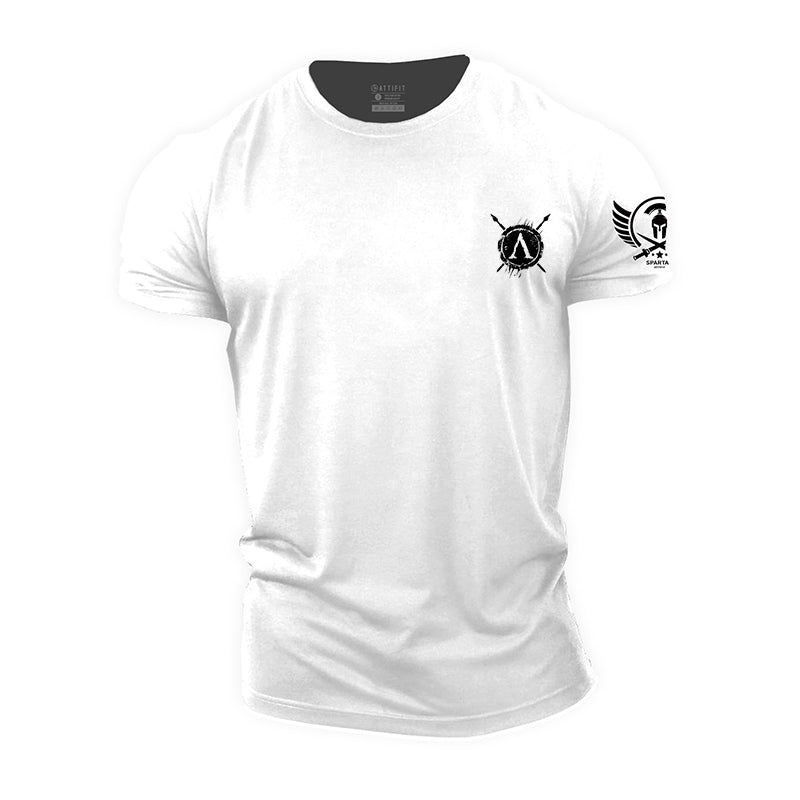 'A' Shield Print Men's Workout T-shirts