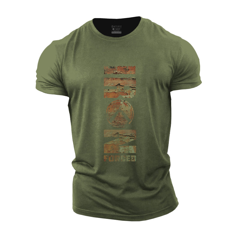Cotton Iron Forged Graphic Men's T-shirts