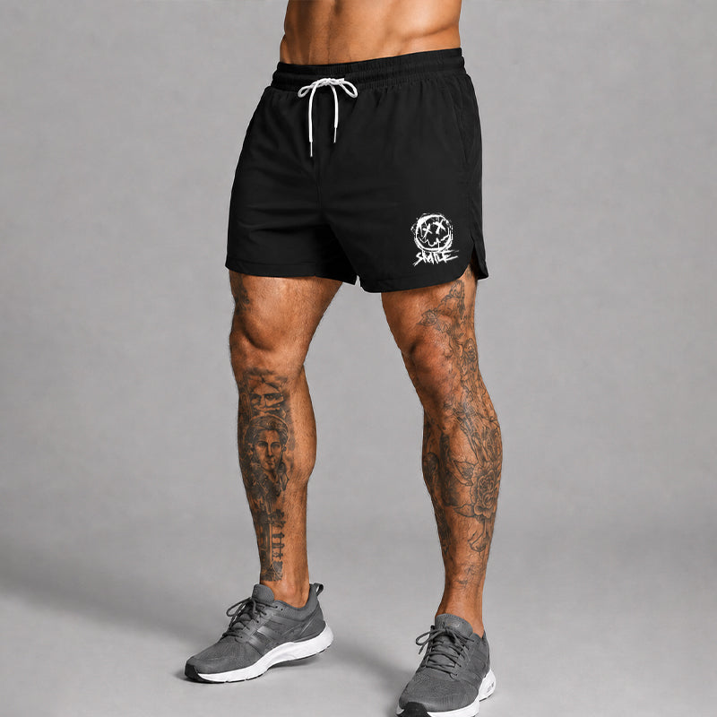 Graffiti Smiley 5-Inch Quick-Dry Shorts