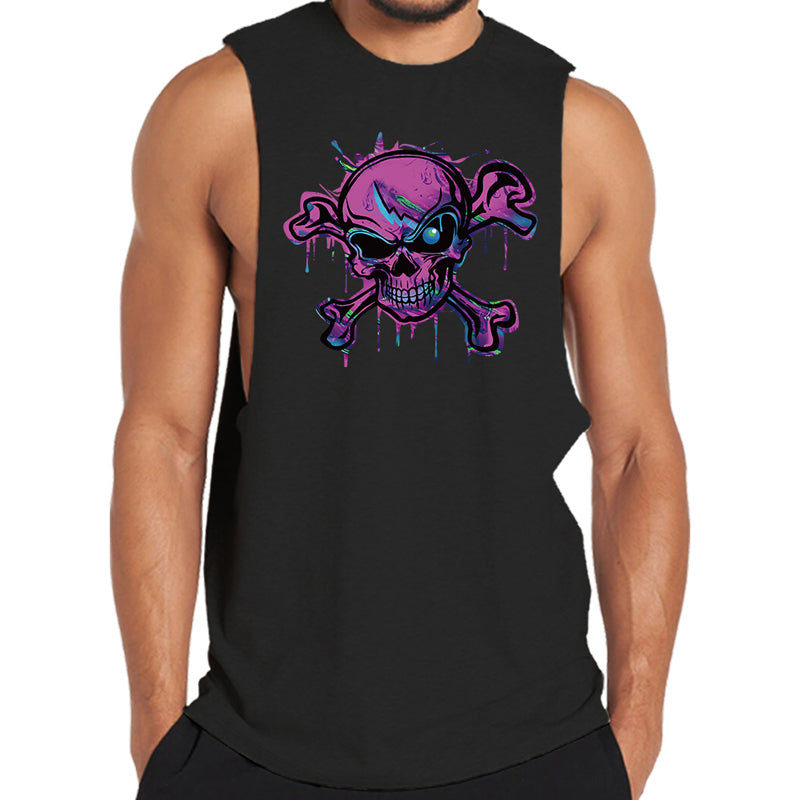 Colorful Skull Graphic Tank Top