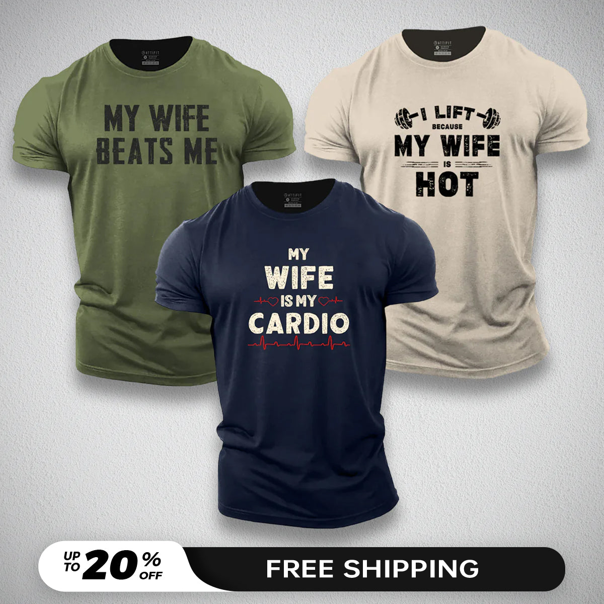 Wife 3-Pack - Cotton T-Shirts