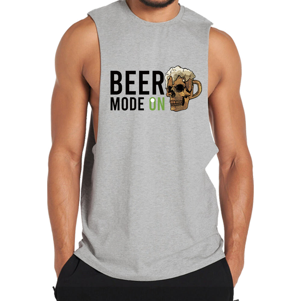 Beer Mode On Print Graphic Tank Top