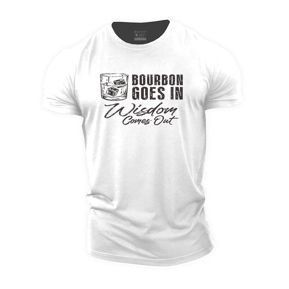 Bourbon Goes In Cotton T-shirt