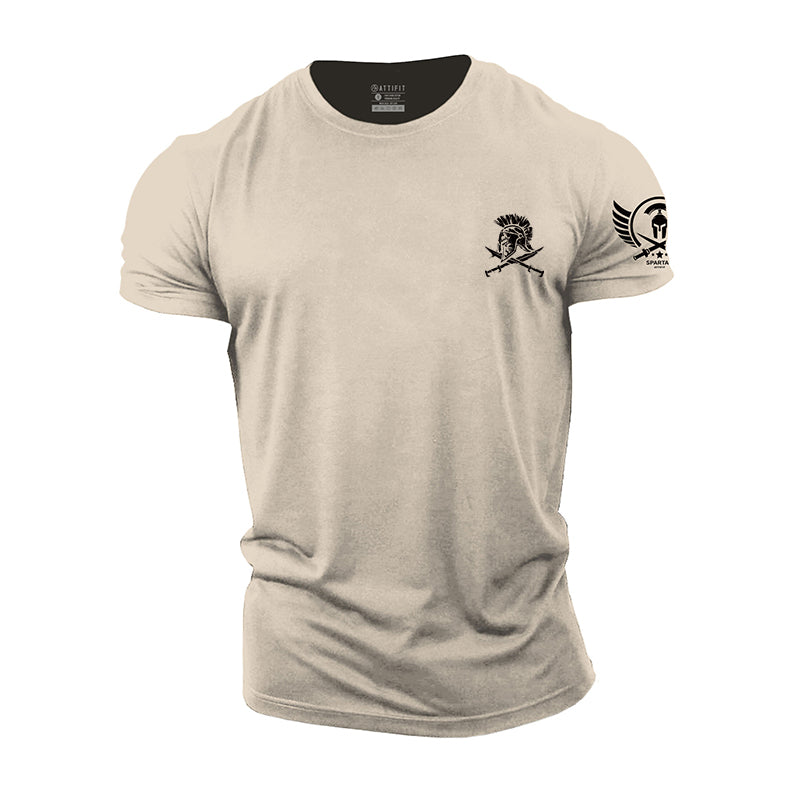 Cotton Spartan Helmet Men's T-Shirts