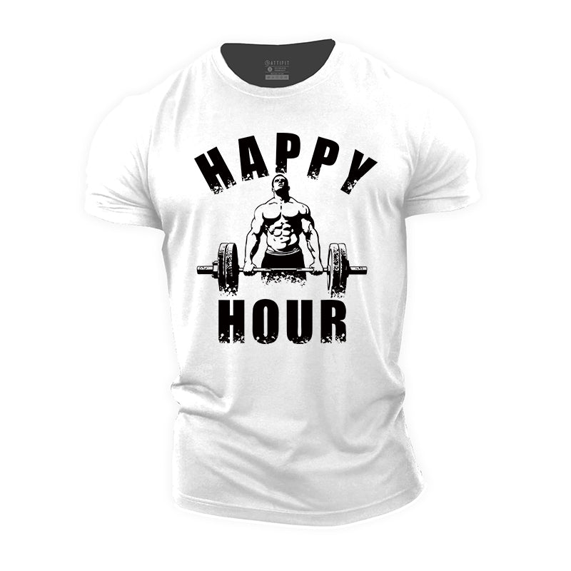 Happy Hour Graphic Men's Cotton T-Shirts
