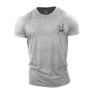 Rock Rabbit Stitching Mesh T-Shirt & Camisole Set