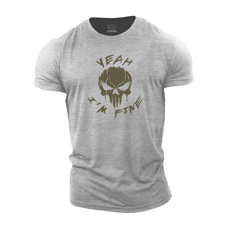 I'm Fine Print Men's Fitness T-shirts