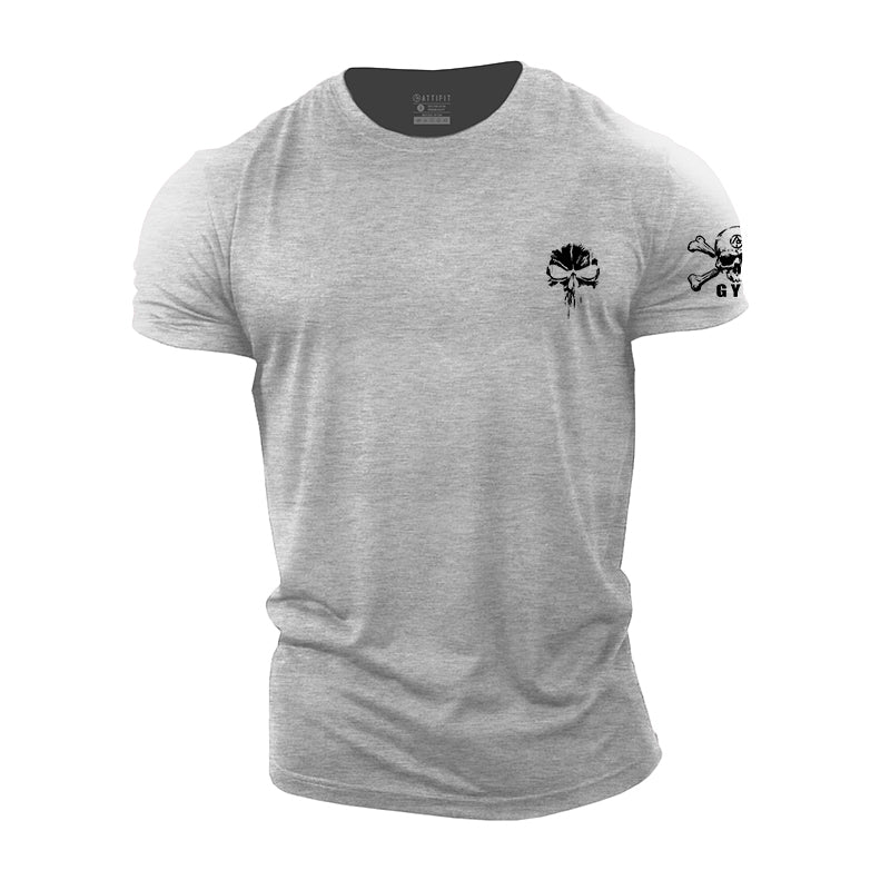 Skull Print Men's Workout T-shirts
