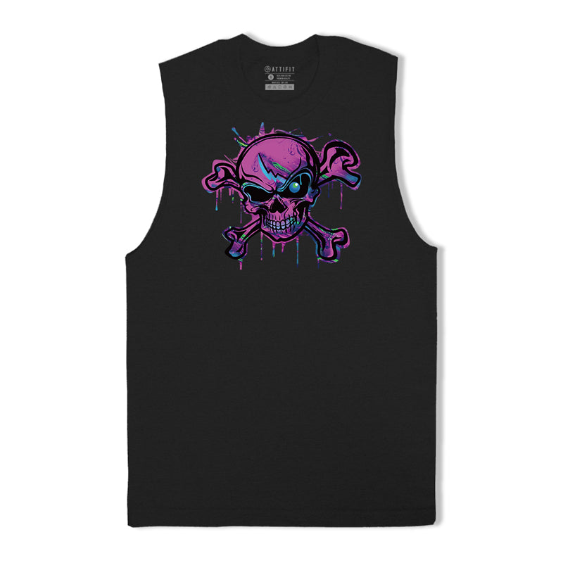 Colorful Skull Graphic Tank Top
