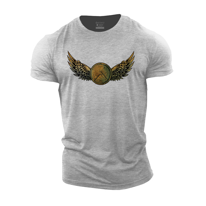 Cotton Wings Shield Graphic Men's T-shirts