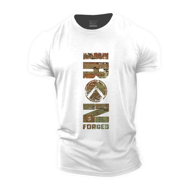 Cotton Iron Forged Graphic Men's T-shirts