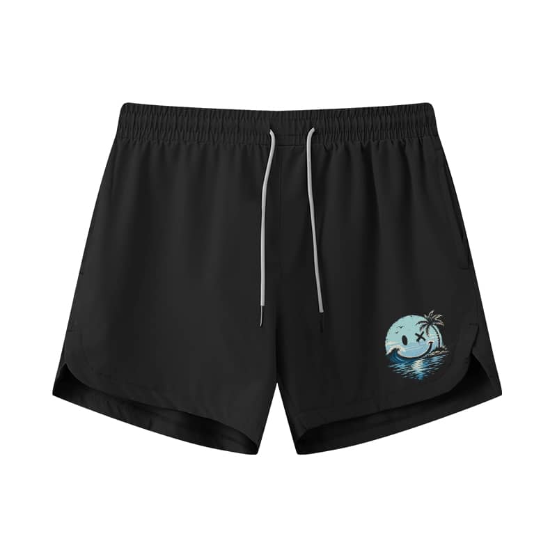 Smiley Wave Palm 5-Inch Quick-Dry Shorts