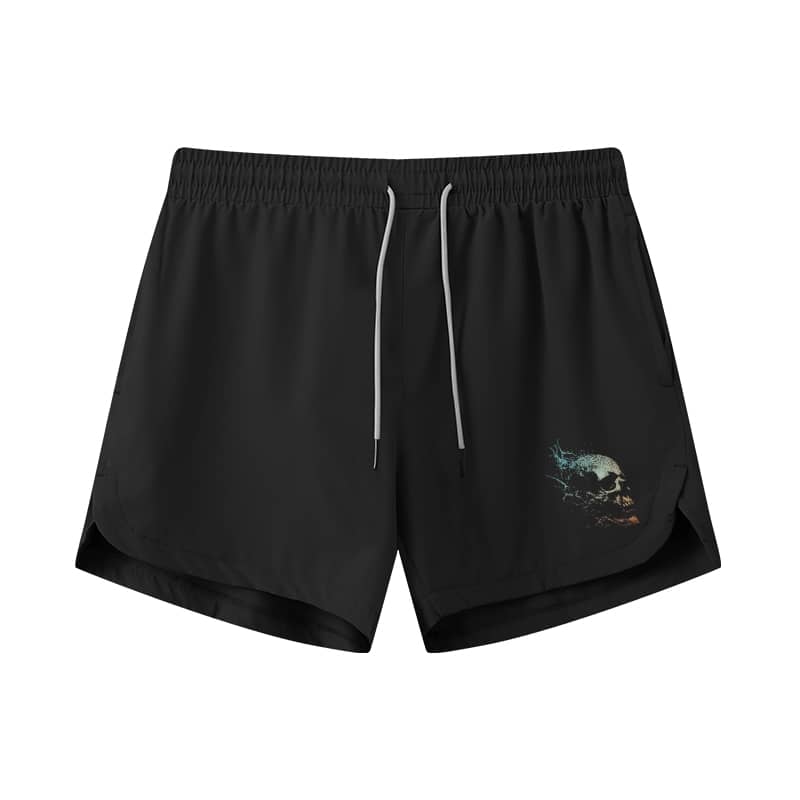 Exploding Skull Athletic Quick-Dry Shorts