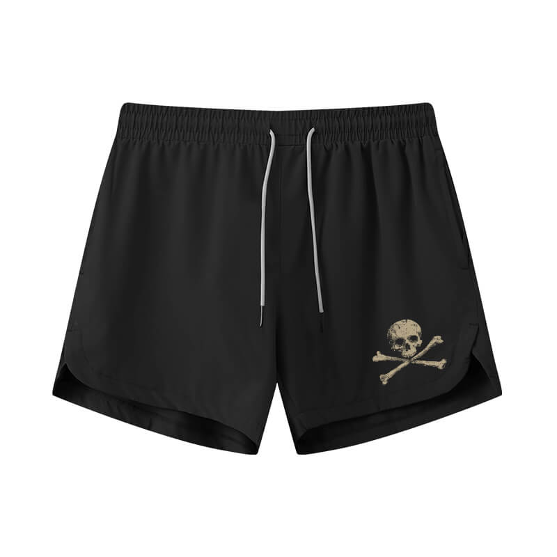 Skull Bones Athletic Quick-Dry Shorts