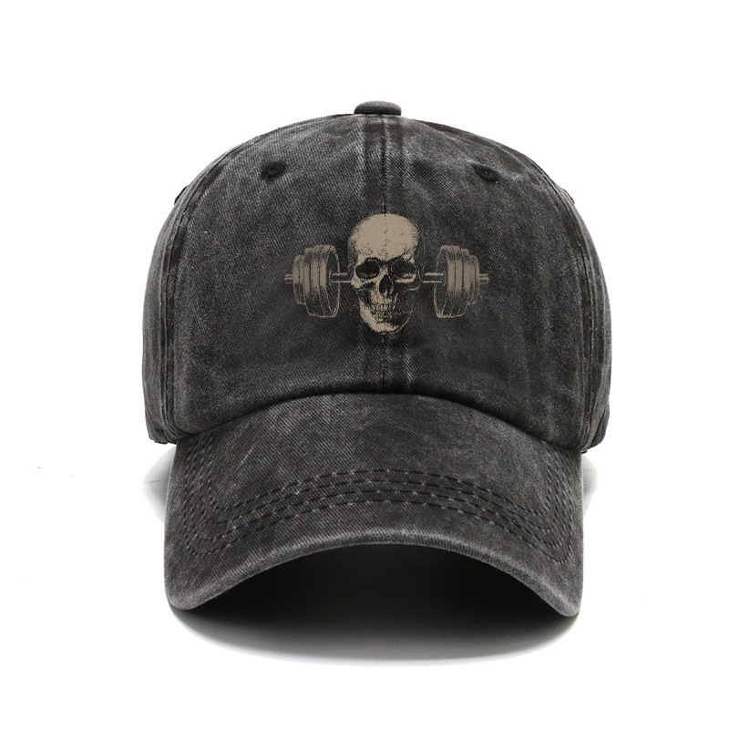Old Man Gym Skull Vintage Cap