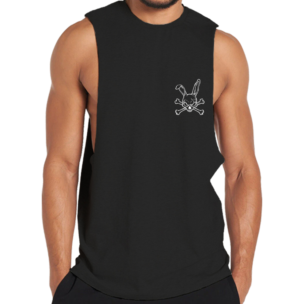 Skeleton Rabbit Smiley Tank Top